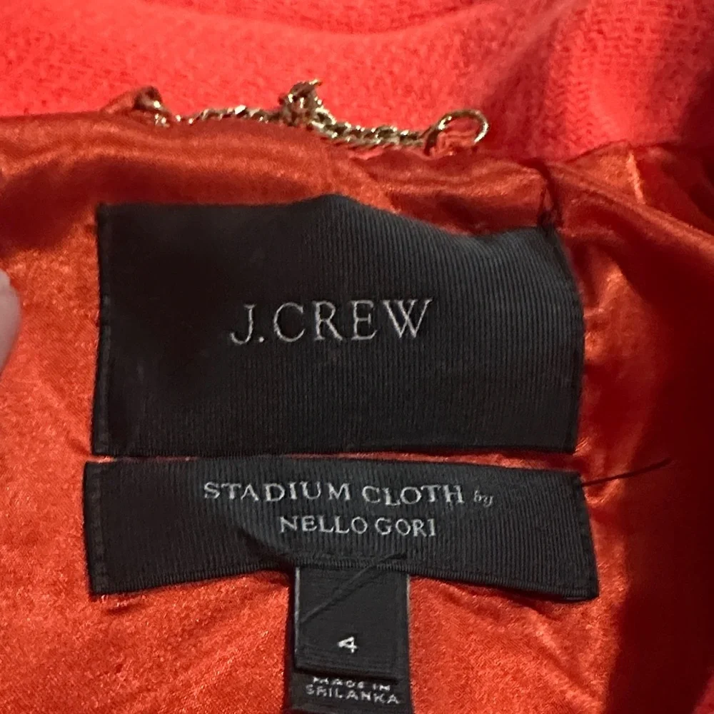J Crew Vibrant Orange Coat